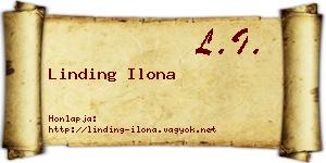 Linding Ilona névjegykártya